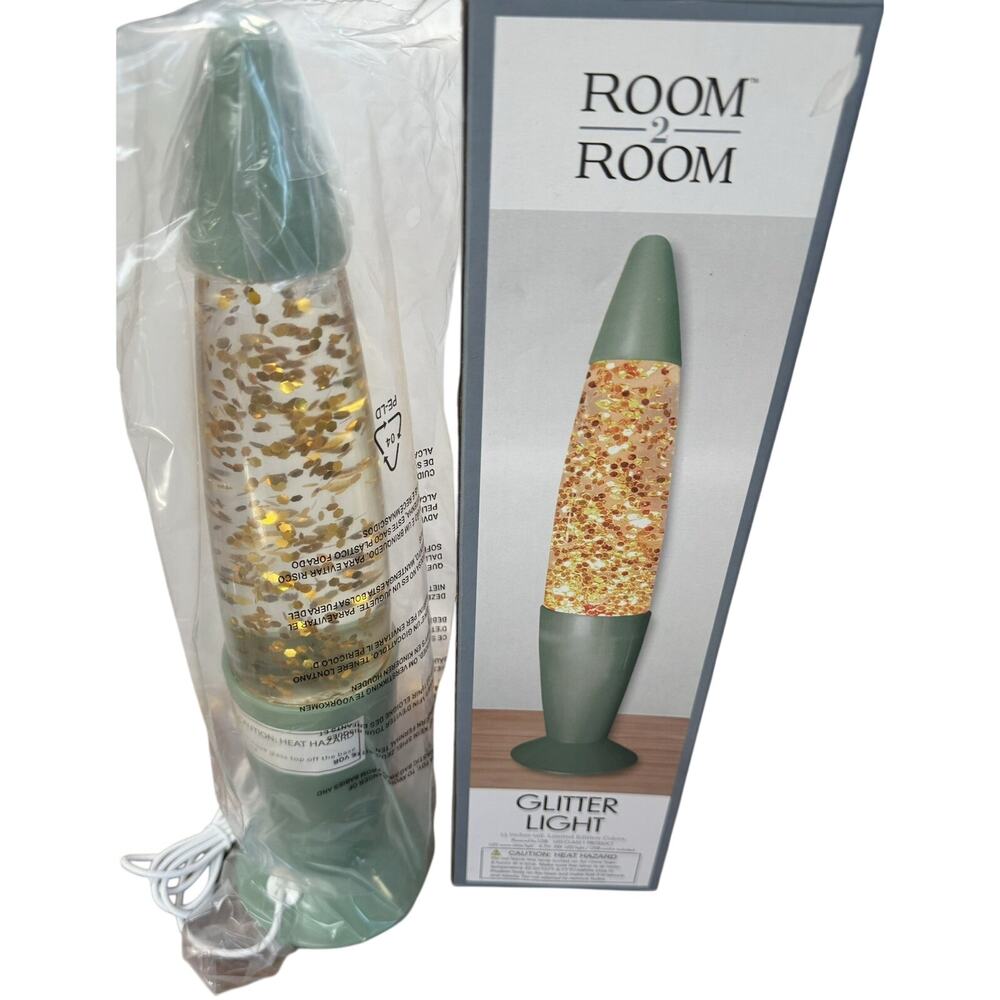 Room 2 Room Glitter Light Green/Gold 13" New